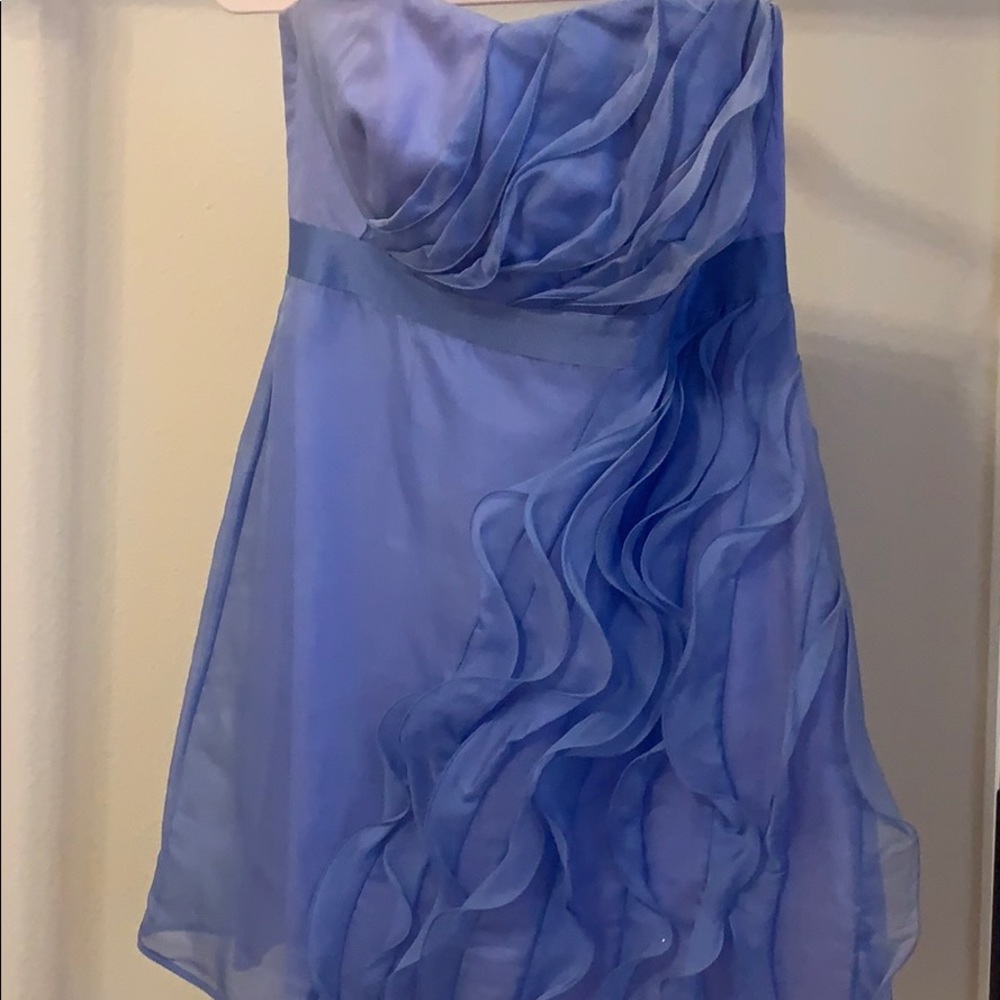 Blue/purple strapless Phoebe Couture dress